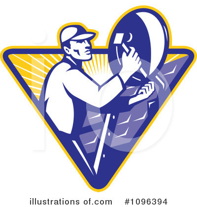 Royalty-Free (RF) Satellite Clipart Illustration by patrimonio - Stock Sample #1096394