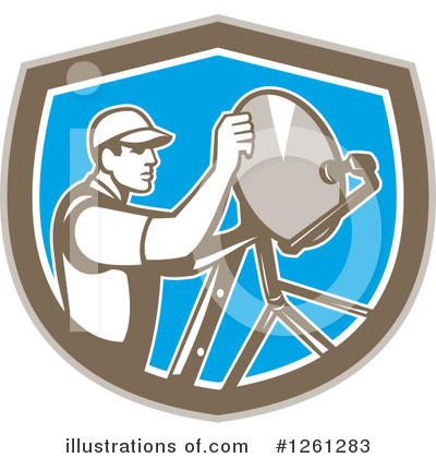 Royalty-Free (RF) Satellite Dish Clipart Illustration by patrimonio - Stock Sample #1261283