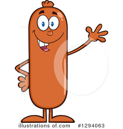 Sausage Character Clipart #1294063 by Hit Toon