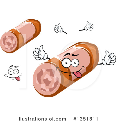 Royalty-Free (RF) Sausage Clipart Illustration by Vector Tradition SM - Stock Sample #1351811