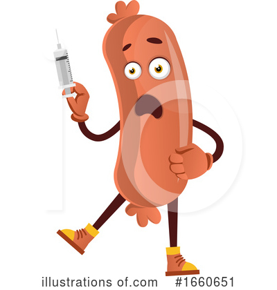 Royalty-Free (RF) Sausage Mascot Clipart Illustration by Morphart Creations - Stock Sample #1660651