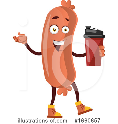Sausage Mascot Clipart #1660657 by Morphart Creations