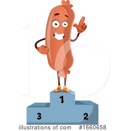 Royalty-Free (RF) Sausage Mascot Clipart Illustration by Morphart Creations - Stock Sample #1660658