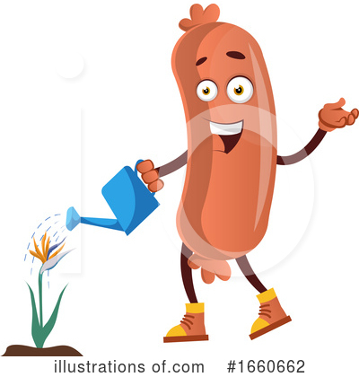 Sausage Mascot Clipart #1660662 by Morphart Creations