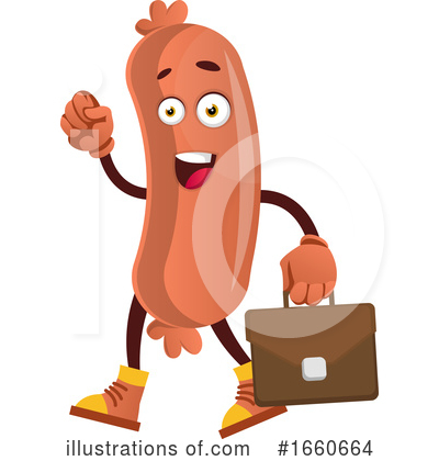 Royalty-Free (RF) Sausage Mascot Clipart Illustration by Morphart Creations - Stock Sample #1660664