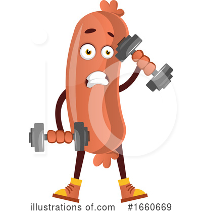 Sausage Mascot Clipart #1660669 by Morphart Creations