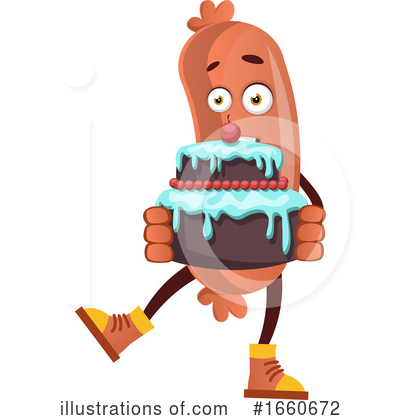 Royalty-Free (RF) Sausage Mascot Clipart Illustration by Morphart Creations - Stock Sample #1660672