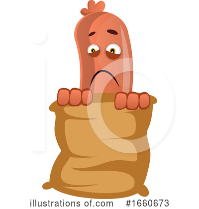 Sausage Mascot Clipart #1660673 by Morphart Creations