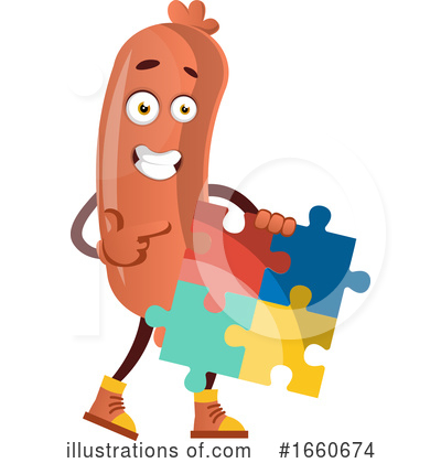 Royalty-Free (RF) Sausage Mascot Clipart Illustration by Morphart Creations - Stock Sample #1660674