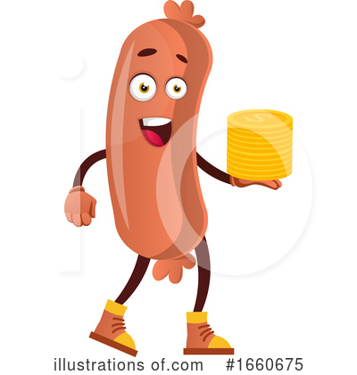 Royalty-Free (RF) Sausage Mascot Clipart Illustration by Morphart Creations - Stock Sample #1660675