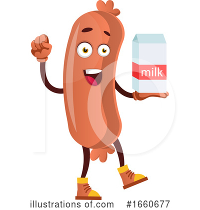 Sausage Mascot Clipart #1660677 by Morphart Creations