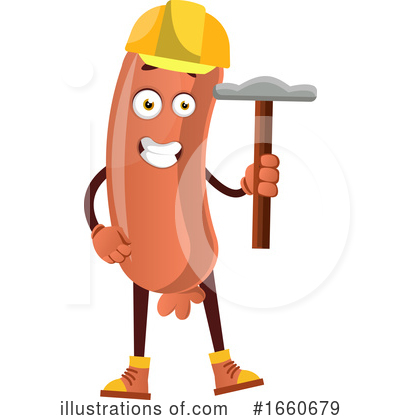 Sausage Mascot Clipart #1660679 by Morphart Creations