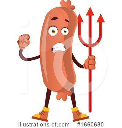 Royalty-Free (RF) Sausage Mascot Clipart Illustration by Morphart Creations - Stock Sample #1660680