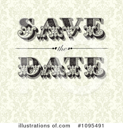 Royalty-Free (RF) Save The Date Clipart Illustration by BestVector - Stock Sample #1095491