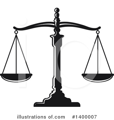 Scales Of Justice Clipart #1400007 by Vector Tradition SM