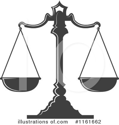 Royalty-Free (RF) Scales Of Justice Clipart Illustration by Vector Tradition SM - Stock Sample #1161662