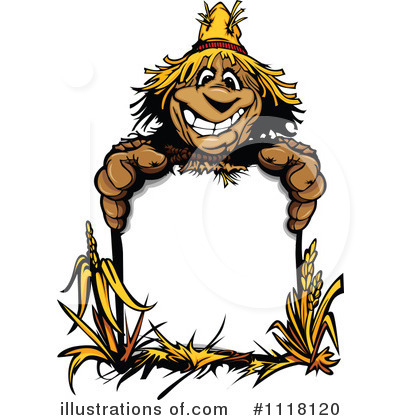 Royalty-Free (RF) Scarecrow Clipart Illustration by Chromaco - Stock Sample #1118120