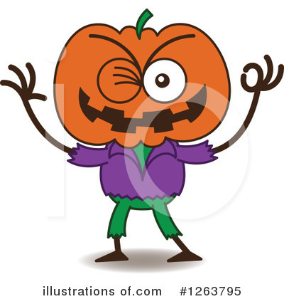 Royalty-Free (RF) Scarecrow Clipart Illustration by Zooco - Stock Sample #1263795