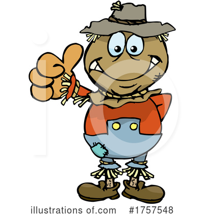 Royalty-Free (RF) Scarecrow Clipart Illustration by Dennis Holmes Designs - Stock Sample #1757548