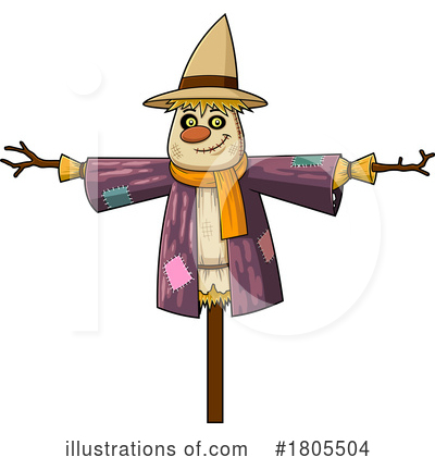 Royalty-Free (RF) Scarecrow Clipart Illustration by Hit Toon - Stock Sample #1805504