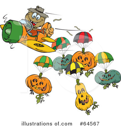 Parachuting Clipart #64567 by Dennis Holmes Designs