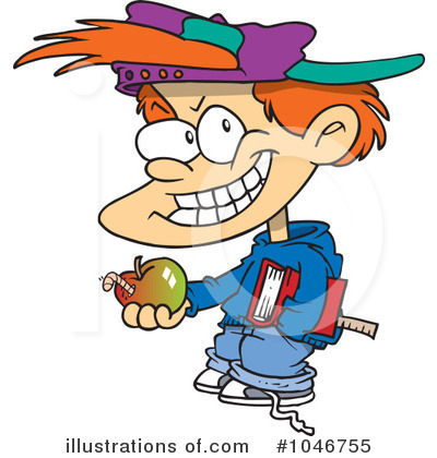Royalty-Free (RF) School Boy Clipart Illustration by toonaday - Stock Sample #1046755