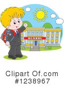 School Boy Clipart #1238967 by Alex Bannykh