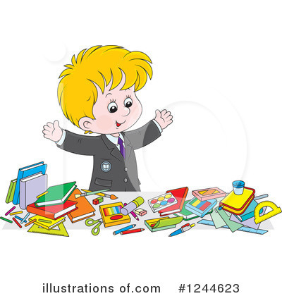 Royalty-Free (RF) School Boy Clipart Illustration by Alex Bannykh - Stock Sample #1244623