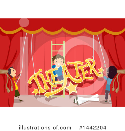 Stage Curtains Clipart #1442204 by BNP Design Studio