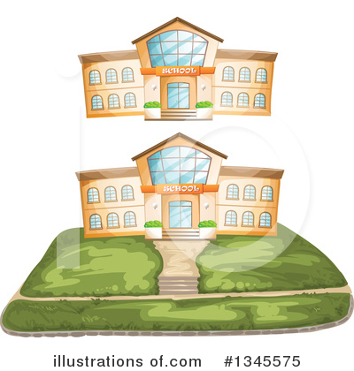 Royalty-Free (RF) School Building Clipart Illustration by merlinul - Stock Sample #1345575