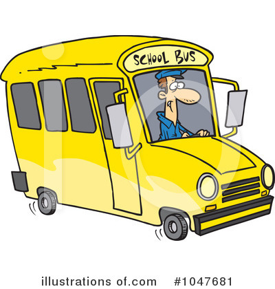 School Bus Driver Clipart #1047681 by toonaday
