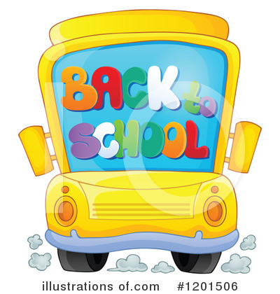 Royalty-Free (RF) School Bus Clipart Illustration by visekart - Stock Sample #1201506