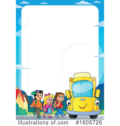 Royalty-Free (RF) School Bus Clipart Illustration by visekart - Stock Sample #1605726