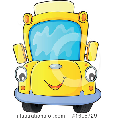 Royalty-Free (RF) School Bus Clipart Illustration by visekart - Stock Sample #1605729