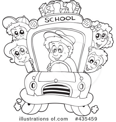 Royalty-Free (RF) School Bus Clipart Illustration by visekart - Stock Sample #435459