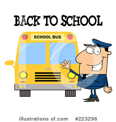 Royalty-Free (RF) School Bus Driver Clipart Illustration by Hit Toon - Stock Sample #223296