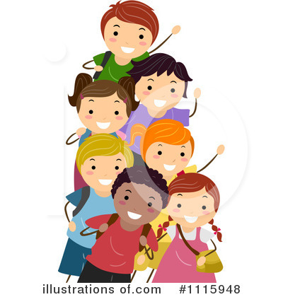 Royalty-Free (RF) School Children Clipart Illustration by BNP Design Studio - Stock Sample #1115948