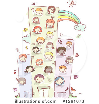 Royalty-Free (RF) School Children Clipart Illustration by BNP Design Studio - Stock Sample #1291673