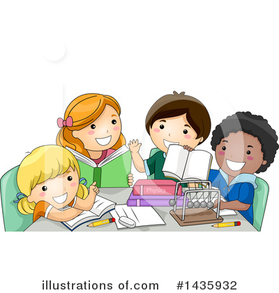 Studying Clipart #1435932 by BNP Design Studio