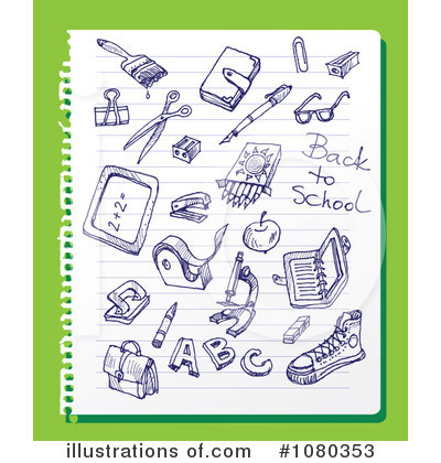 School Items Clipart #1080353 by Eugene
