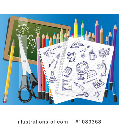 School Items Clipart #1080363 by Eugene