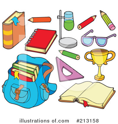 School Items Clipart #213158 by visekart