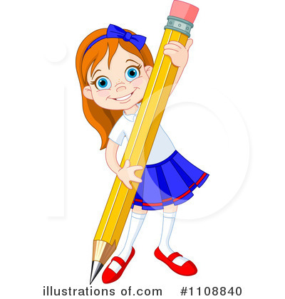School Girl Clipart #1108840 by Pushkin