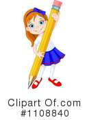School Girl Clipart #1108840 by Pushkin