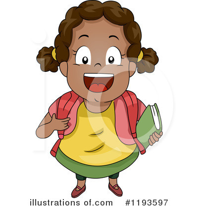 Royalty-Free (RF) School Girl Clipart Illustration by BNP Design Studio - Stock Sample #1193597
