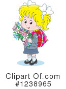 School Girl Clipart #1238965 by Alex Bannykh