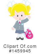 School Girl Clipart #1459945 by Alex Bannykh