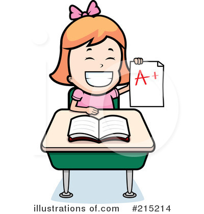 Royalty-Free (RF) School Girl Clipart Illustration by Cory Thoman - Stock Sample #215214
