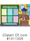 School Time Table Clipart #1411309 by visekart