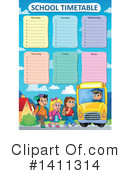 School Time Table Clipart #1411314 by visekart